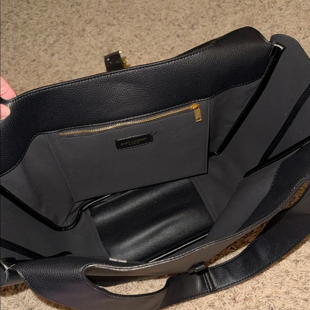 YSL Black Leather Tote Bag - Picture 5 of 8